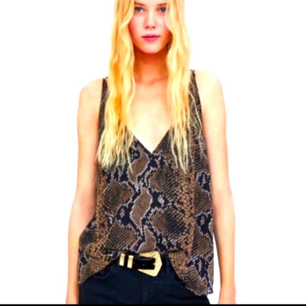 TRF collection snakeskin top